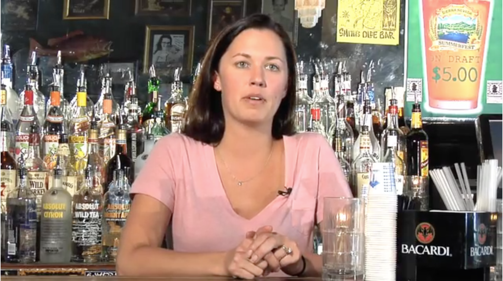 female bartender